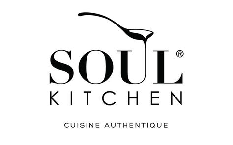 Soul Kitchen on Behance Logo Kitchen Design, Cooking Show Logo, Logo Design Food Kitchens, Kitchen Logo Design Branding, Fine Dining Logo, Kitchen Appliances Logo, Kitchen Symbols, Restaurant Logo Design Inspiration, Kitchen Logo Design