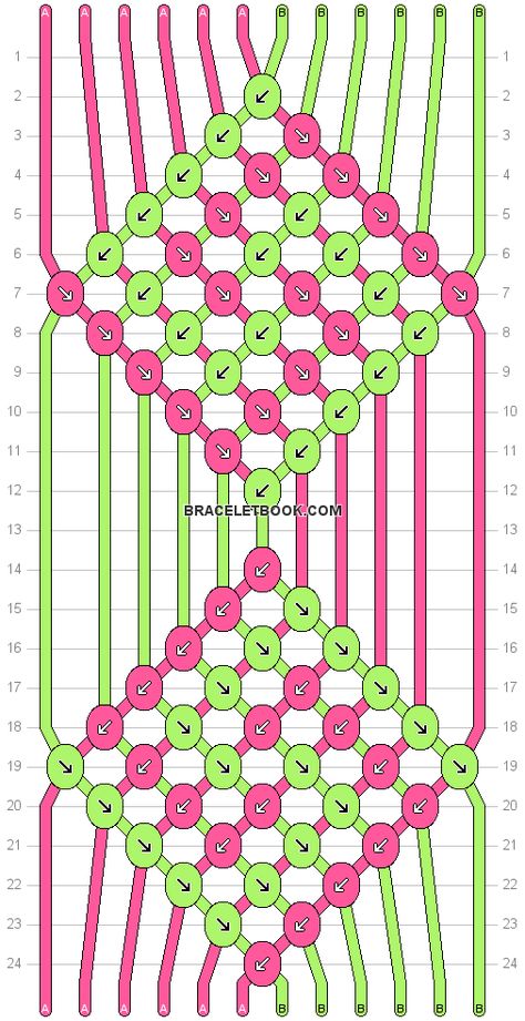 Normal pattern #30811 | BraceletBook Shaped Alpha Bracelet, Frendship Bracelets, Alpha Bracelet, Cool Friendship Bracelets, Seed Bead Bracelet Patterns, Crochet Bracelet Pattern, String Bracelet Patterns, Diy Friendship Bracelets Tutorial, Yarn Bracelets