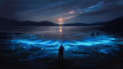 Alena Aenami, Void Design, Description Instagram, Computer Desktop Backgrounds, Desktop Background Images, Pc Wallpapers, Night Scenery, Wallpaper Cat, Pc Wallpaper