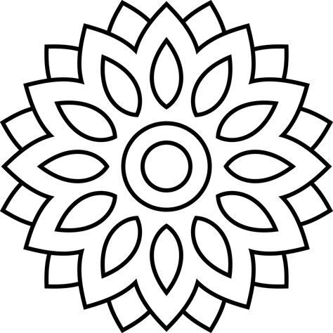 Download the Simple mandala, floral black and white mandala for coloring book pages. mandalas for relaxation, meditation 4907219 royalty-free Vector from Vecteezy for your project and explore over a million other vectors, icons and clipart graphics! Mandala Clipart Black And White, Mandala For Coloring, Mandala Simple, Black And White Mandala, Mandala Printable, Mandala Book, Floral Black And White, Rajasthani Art, Tree Drawings Pencil