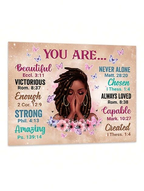 Strong Black Woman Quotes, American Wall Art, African American Wall Art, Art Noir, Christian Gifts For Women, Christian Wall Decor, Black Love Art, Bible Verse Wall, Bible Verse Wall Art