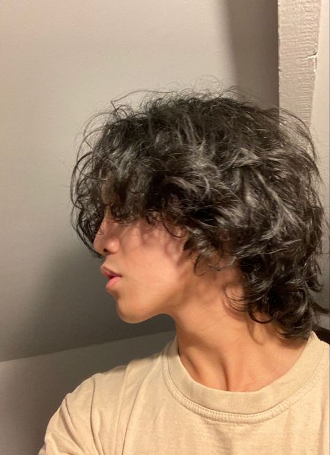 Curly Hair Male, Wolf Cut Curly Hair, Cut Curly Hair, Red Hair Looks, Kinds Of Haircut, Short Shaggy Haircuts, Hair Male, Mens Hairstyles Medium, Edgy Haircuts