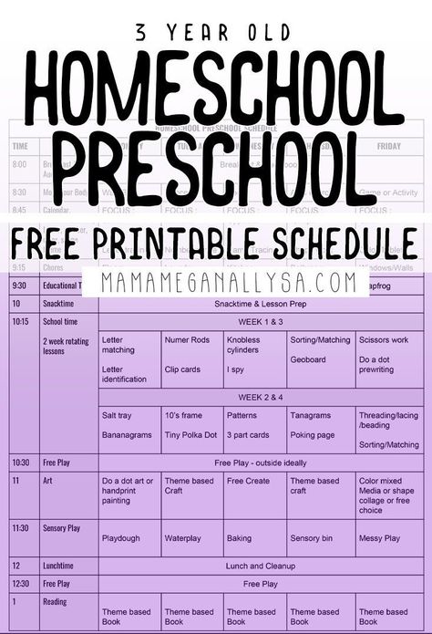 A homeschool preschool daily schedule for your 3 year old to learn in a hands-on Montessori inspired play-based routine! Download my FREE editable preschool daily routine here! #preschool #homeschool #preschoolschedule Four Year Old Learning Goals, Prek3 Homeschool Schedule, Early Preschool Homeschool, Kindergarten Homeschool Schedule Daily Routines, Morning Calendar Routine Preschool, Home School Schedule Daily Routines Pre K, Montessori Preschool Schedule, Preschool Homeschool Routine, Daily Schedule For Preschoolers