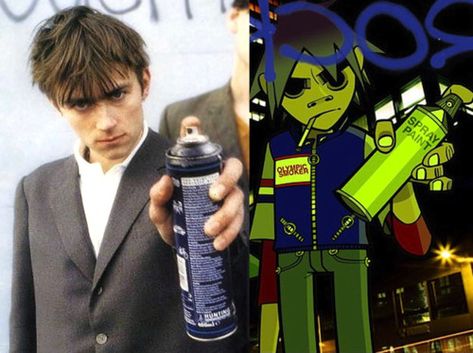 Damon Albarn Gorillaz, Silly Monkey, Monkeys Band, Jamie Hewlett, Gorillaz Art, Funky Music, Damon Albarn, The Strokes, Music Memes