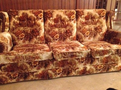 It Came From the ’70s: The Story of Your Grandma’s Weird Couch  ||  Futzing around on social media, as one does, I recently stumbled upon a meme that hit close to home. Over a picture-patterned sofa in an autumnal-colored ... https://www.collectorsweekly.com/articles/it-came-from-the-70s-the-story-of-your-grandmas-weird-couch/ Canker Sore, Bar Interior, Litter Box, Cloth Diapers, Wingback Chair, Pet Bed, Lalique, Baking Soda, Being Ugly