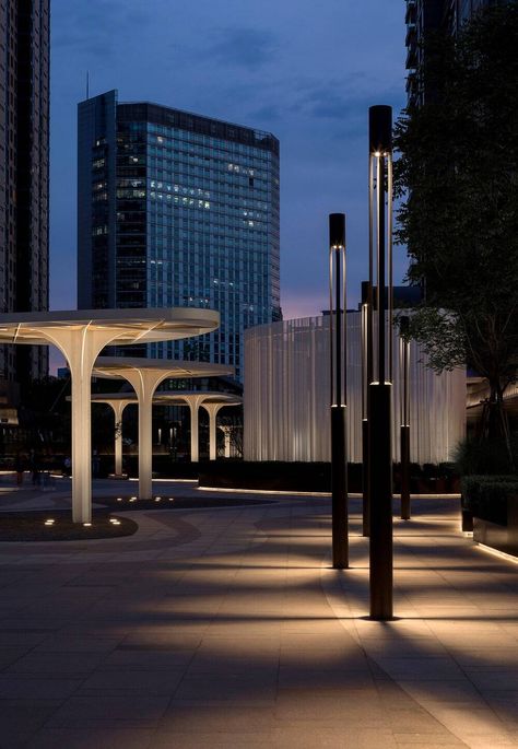 Street Lighting Design Public Spaces, Park Lighting Design, Street Lighting Design, Parking Lighting, Urban Lighting Design, Canopy Lighting, Street Light Design, Park Lighting, Urban Light