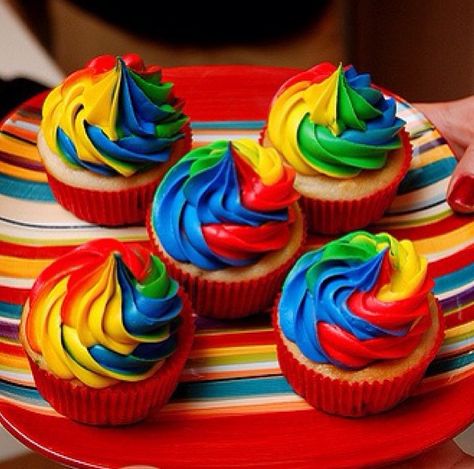 - Color Cupcakes, Rainbow Cakes, Rainbow Frosting, Kid Cupcakes, Colorful Cupcakes, Torte Cupcake, Rainbow Cupcakes, Rainbow Food, Sweet Cupcakes