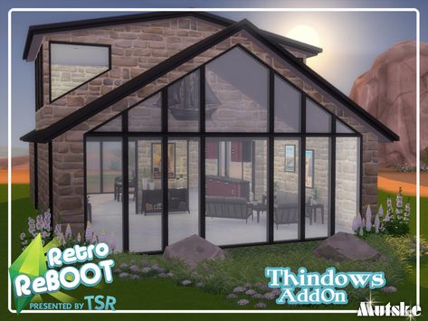 Sims 4 Cc Build, Living Room Sims 4, Window Construction, Large Cottage, Die Sims 4, Mod Furniture, The Sims 4 Packs, Tumblr Sims 4, Sims Building