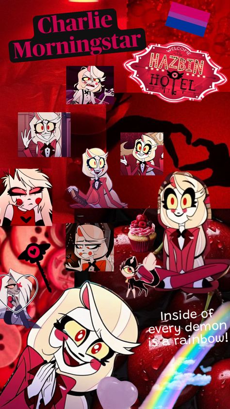 #hazbinhotel #hazbin #hazbinhotelcharlie #wallpaper Hazbin Hotel Charlie, Morning Star, Rainbow