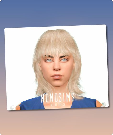 Billie Eilish (Game Version  1.91.205.1020) Follow Me : tumblr More Sims : patreon New Sims Upload Every Week! Reshade Recommended Presets for My Sims DOVE RESHADE Thank For Support! Author: MonoSims Learn more at: patreon.com #sims #gaming #sims4 #sims4cc Sims 4 Cc Billie Eilish Hair, Sims 4 Billie Eilish Cc, Sims 4 Billie Eilish, Phoebe Bridgers Sims 4 Cc, Sims 4 Cc Wingssims Hair, Beetle Eyes Sims 4, Sims Patreon, Sims Love, Mod Jacket