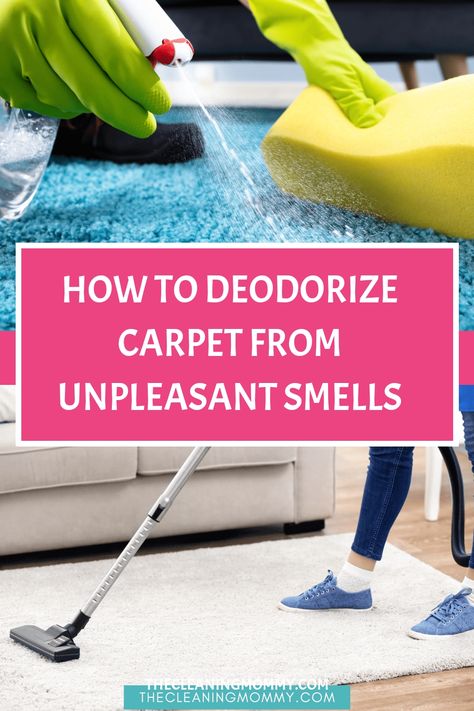 Learn easy ways to deodorize carpet between deep cleanings. These simple methods will help you tackle carpet odors and keep your floors smelling fresh. Perfect for maintaining a clean and inviting home!  Smelly Carpet, Carpet Odor Remover, Pet Odor Remover, Carpet Smell, Carpet Deodorizer, Carpet Freshener Diy Shampooer Solution, Carpet Smell Remover, How To Get Smell Out Of Carpet, Smelly Carpet How To Get Rid Of, Diy Carpet Deodorizer Spray, Deodorize Carpet, Homemade Carpet Deodorizer, Clean Habits, Smelly Carpet