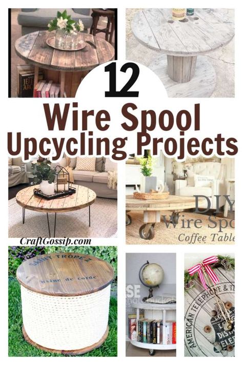 12 Wire Spool Upcycling Projects – Home and Garden Electrical Spools, Wire Spool Tables, Large Wooden Spools, Wire Spools, Cable Spool Tables, Wooden Cable Spools, Wooden Spool Tables, Wooden Spool Projects, Wooden Spool Crafts