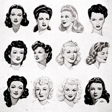 1947 Hairstyles, Cabelo Pin Up, 1930s Hair, Idda Van Munster, Vintage Hairstyle, 40s Hairstyles, Vintage Hairstyles Tutorial, 1950s Hairstyles, 50s Hairstyles