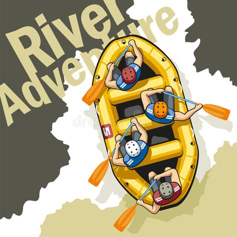 Adventure Illustration, River Time, Travel Vector, Grafic Art, Boat Illustration, Water People, Travel Art Journal, Food Banner, Scrapbook Gift