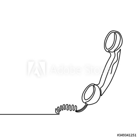 Telephone Line Art, Retro Phone Tattoo, Landline Phone Tattoo, Phone Tattoo Ideas, Phone Drawing Simple, Old Telephone Tattoo, Phone Tattoo Vintage, Vintage Phone Tattoo, Telephone Drawing Simple