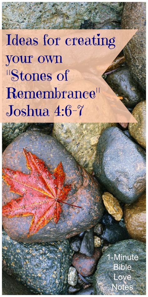 What are your stones of remembrance - incredible idea to see how He is working in our lives Stones Of Remembrance, Memory Stones, Bible Love Notes, Prayer Garden, Christian Crafts, Altar Decor, Bible Love, Childrens Church, Bible Lessons