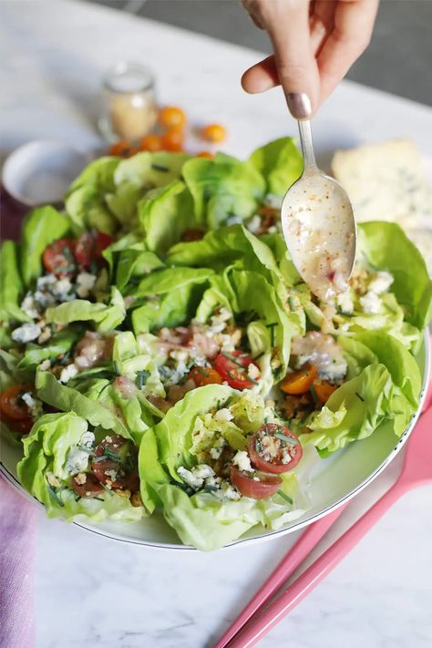 Butter Lettuce Salad With Blue Cheese, Butter Lettuce Salad, Shallot Vinaigrette, Salad With Blue Cheese, Lettuce Salad Recipes, Lettuce Recipes, Blue Cheese Salad, Butter Lettuce, Green Salad Recipes