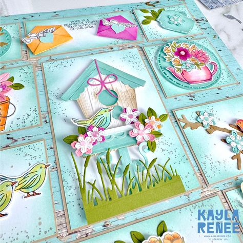 Product Sampler Using The Stampin’ Up! Country Woods Suite Craft Retreat, Scrapbook Design Layout, Country Flowers, Wood Gifts, Layout Inspiration, Shadow Boxes, Pillow Gift, Flower Market, Birdhouse