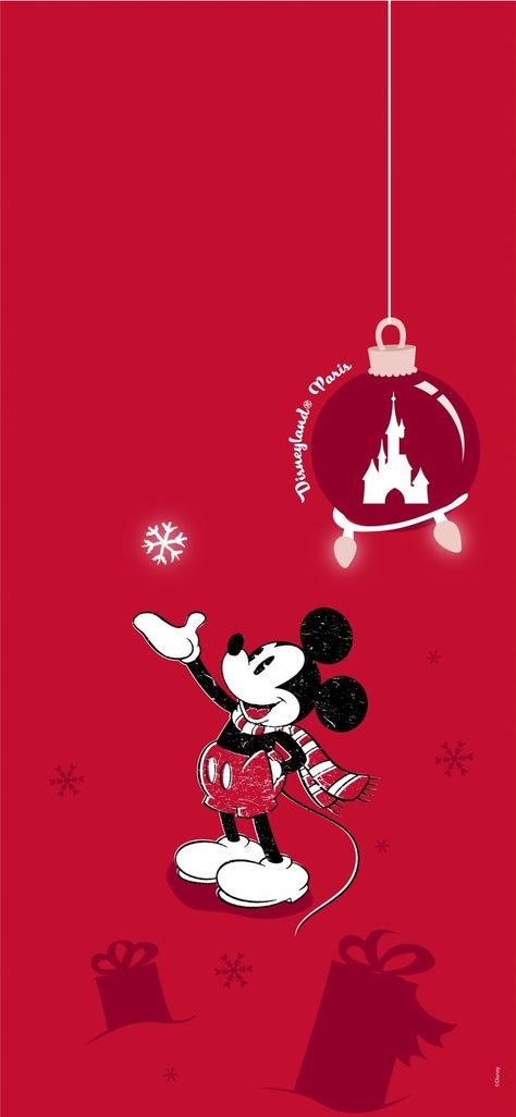 Christmas Wallpaper Iphone Cute, Red Disney, Disneyland Christmas, Mickey Mouse Pictures, Christmas Wallpaper Backgrounds, Xmas Wallpaper, Disney Images, Disney Phone Wallpaper, Mickey Mouse Wallpaper