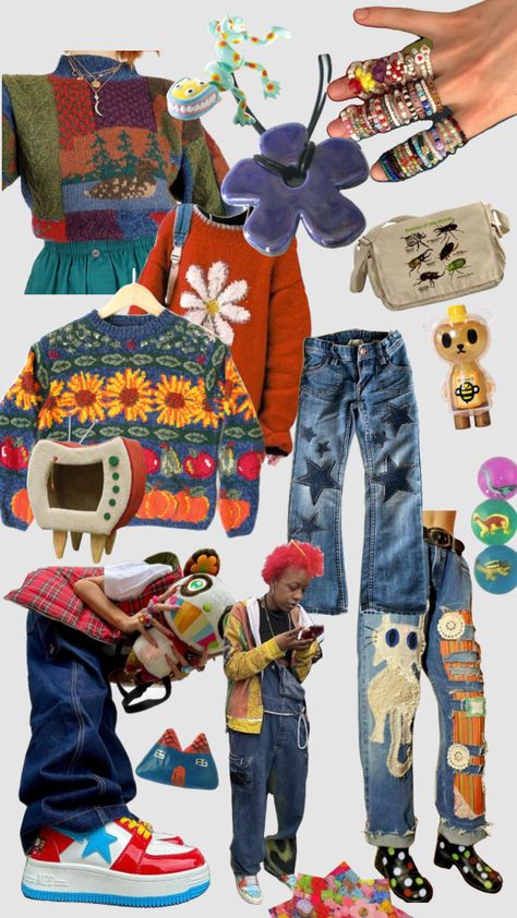 #myfirstshuffle check it out Silly Clothes, Funky Outfits, Swaggy Outfits, A Collage, Really Cute Outfits, Mode Vintage, Lookbook Outfits, Dream Clothes, Mode Style