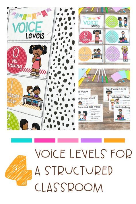 4 voice levels pin #1 Voice Levels In The Classroom, Voice Level Charts, Turn And Talk, Voice Levels, Effective Classroom Management, Student Voice, Independent Activities, Classroom Routines, Classroom Management Strategies