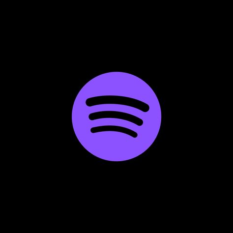 Purple Spotify, Dark Purple Logo, Homescreen Themes, Phone Makeover, Spotify Icon, Aesthetic Ipad, Purple Iphone, Widget Icons, Black App