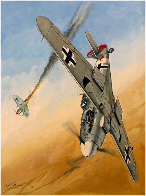 Ww2 Fighter Planes, Wwii Fighter Planes, Wwii Airplane, Bf 109, Wwii Fighters, Military Drawings, Aircraft Painting, Military Artwork, Wwii Plane