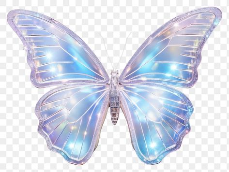 Glowing Blue Butterfly, Blue Purple Butterfly, Glowing Butterfly, Fairy Png, Butterflies Png, Holographic Butterfly, Butterfly Animal, Animal Body Parts, Butterfly Cake Topper