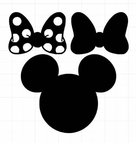 Minnie Mouse Printables, Minnie Mouse Decorations, Boys 1st Birthday Cake, Mouse Silhouette, Idee Cricut, Cricut Design Studio, Diy Cake Topper, Maker Project, Line Artwork