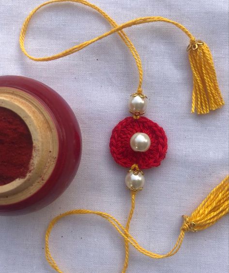 Rakhi Craft, Crochet Rakhi, Rakhi 2024, Rakhi Special, Handmade Rakhi Designs, Rakhi Making, Raksha Bandhan Gifts, Arm Knitting Blanket, Handmade Rakhi