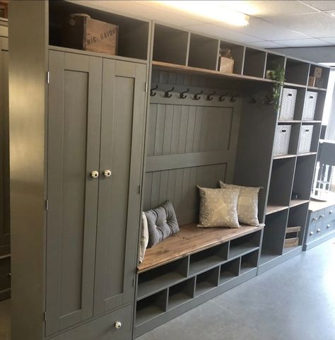 Boot Room Storage, Boot Room Utility, Living Room Cupboards, Cupboard Decor, Utility Room Designs, Hall Cupboard, Utility Cupboard, Coat Storage, Mudroom Decor