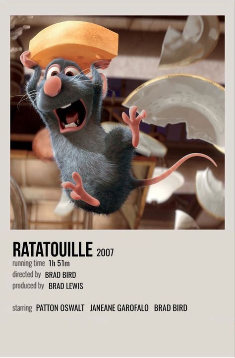 Ratatouille Movie, Indie Movie Posters, Disney Movie Posters, Polaroid Posters, Iconic Movie Posters, Movie Card, Film Posters Minimalist, Disney Posters, Film Posters Vintage