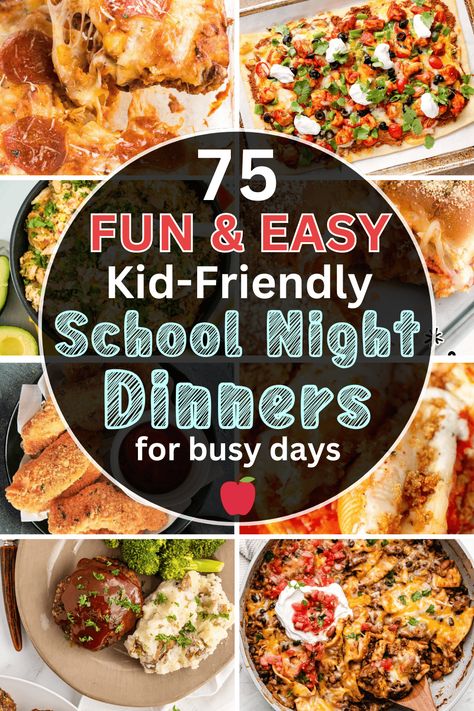 School Night Dinners, Back To School Dinner, School Dinner, Fast Easy Dinner, Cheap Family Meals, Fast Dinner Recipes, Fun School, Fast Dinners, School Night