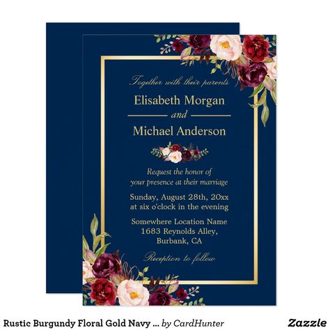 Navy Blue Winter Wedding, Red White Blue Wedding, Blue Winter Wedding, Blue Wedding Invitation, Navy Blue Wedding Invitations, Maroon Wedding, Rustic Fall Wedding, Winter Wedding Invitations, Wedding Info