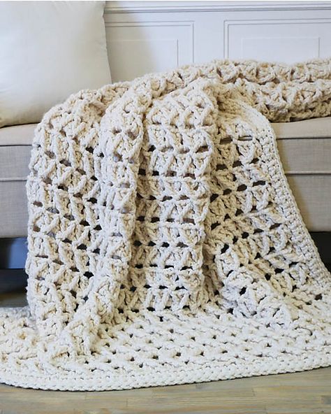 Chunky Crochet Blankets, Wool Ease Thick And Quick, Quick Crochet Blanket, Beginner Crochet Blanket, Crochet Blanket Ideas, Super Chunky Blanket, Chunky Blankets, Chunky Crochet Blanket, Knit Blankets