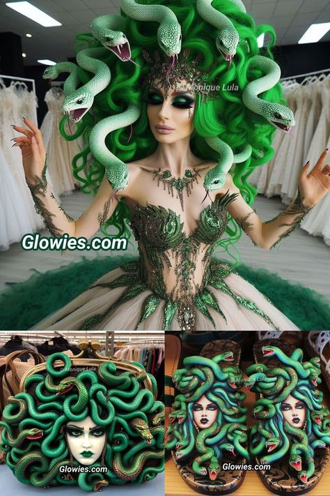 Medusa Wig, Medusa Cosplay, Monique Lula, Medusa Costume, Dress Purse, Halloween 2024, Cosplay Dress, Greek Mythology, Masking Tape