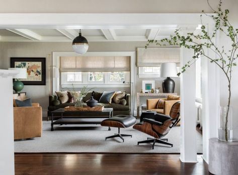 The-Best-Interior-Designers-of-Seattle-13 The-Best-Interior-Designers-of-Seattle-13 Brian Paquette, Lounge Chairs Living Room, Style Lounge, Sofa Styling, Eames Lounge, Living And Dining Room, A Living Room, Eames Lounge Chair, Eames Chair