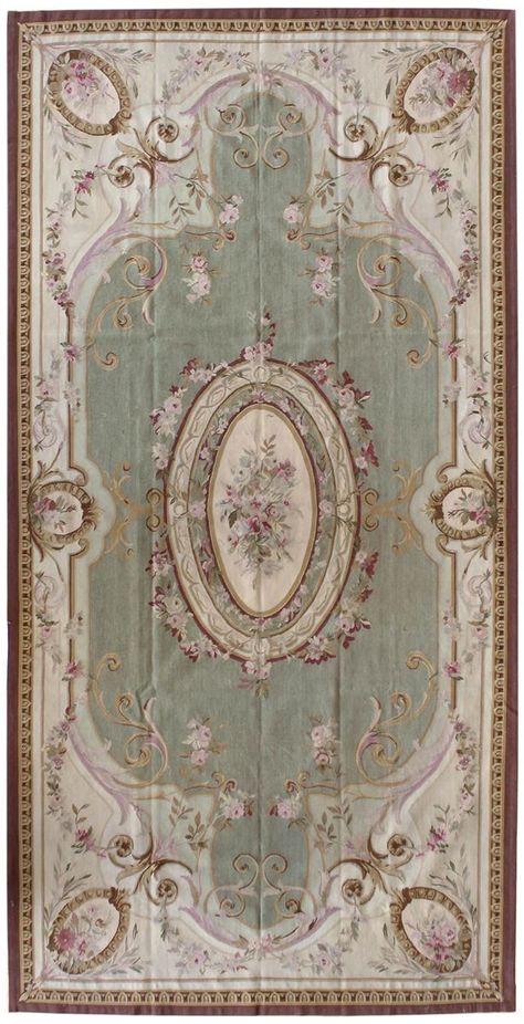 Aubusson Traditional Rug Victorian Rugs, Rococo Interior Design, Rh Decals, Victorian Rug, Metallic Furniture, Rococo Interior, Dubai Hills, Chinese Rugs, Colonial Interior