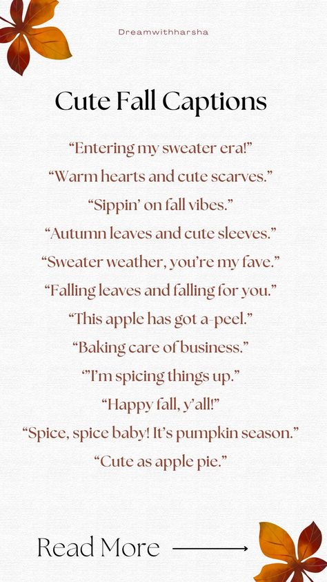 Autumn Nails Caption, Words For Autumn, Fall Instagram Post Ideas, Caption About Self, September Captions For Instagram, Fall Insta Story Ideas, Fall Ig Photo Ideas, Fall Ig Captions, Autumnal Pictures