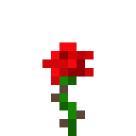 Changed in Version 1.6.6 Minecraft Poppy Flower, Minecraft Rose Pixel Art, Flor Minecraft, Minecraft Rose, Minecraft Flowers, Rosé Png, Pix Art, Flower Icons, Minecraft Pixel Art