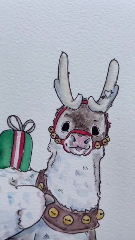 Christmas Drawings Art Sketch, Easy Reindeer Drawing, Halloween Watercolor Art, Ivory Owl, Reindeer Drawing, Gallery Exhibit, Xmas Drawing, Abstract Realism, Art App