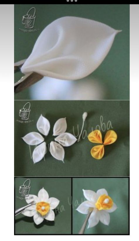 Sulaman Pita, Ribbon Embroidery Kit, Ribbon Flower Tutorial, Ribbon Embroidery Tutorial, Fabric Flower Tutorial, Ribbon Art, Cloth Flowers, Fabric Flowers Diy, Flower Diy Crafts