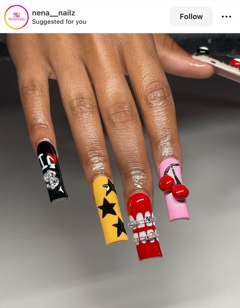 Mua Room, 8ball Nails, Baddie Lifestyle, Purple Acrylic Nails, Punk Nails, Hard Nails, Drip Nails, Colored Acrylic, Colored Acrylic Nails