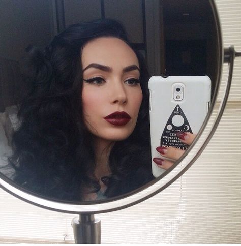 Micheline Pitt // those brows. that lip color. gorgeous and she knows it. Micheline Pitt, She Knows, Dye My Hair, Lip Colour, Woman Crush, Lip Color, My Hair, Dark Hair, Lip Colors