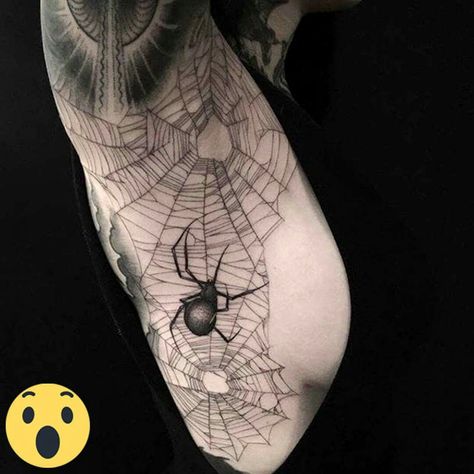 Armpit Tattoo, Spider Web Tattoo, Web Tattoo, Wicked Tattoos, Spider Tattoo, Spooky Tattoos, Cute Tiny Tattoos, 3d Tattoos, Knee Tattoo