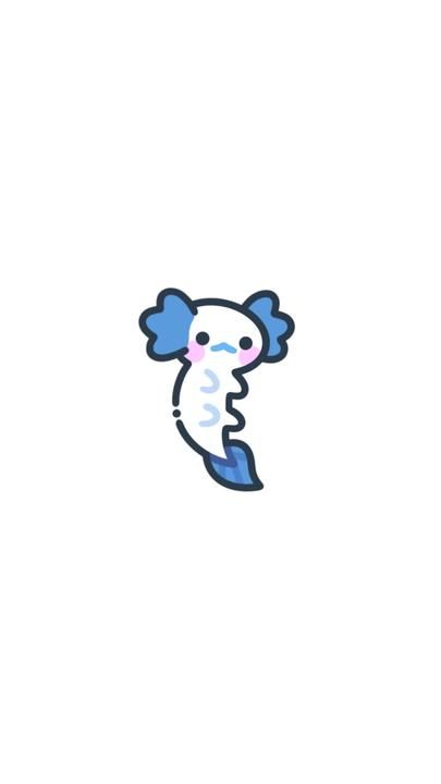 Axolotl Line Art, Axolotl Cartoon Drawing, Axolotl Chibi, Axolotl Pfp, Axolotl Tattoo, Friend Stickers, Blue Axolotl, Pink Axolotl, Cute Backgrounds For Iphone