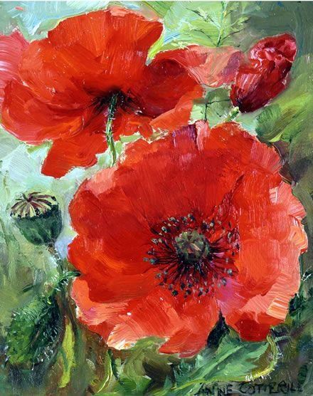 Ako Kresliť, Art Mini Toile, Watercolor Poppies, Poppy Art, Poppy Painting, Textured Canvas Art, Hur Man Målar, Oil Painting Flowers, Acrylic Flowers