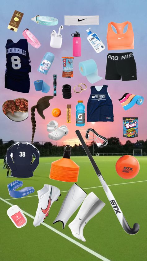 Field Hockey Bag Essentials, Field Hockey Hairstyles, Field Hockey Bag, Field Hockey Outfits, Field Hockey Drills, Hockey Hair, Field Hockey Gifts, Hockey Outfits, Hockey Goals