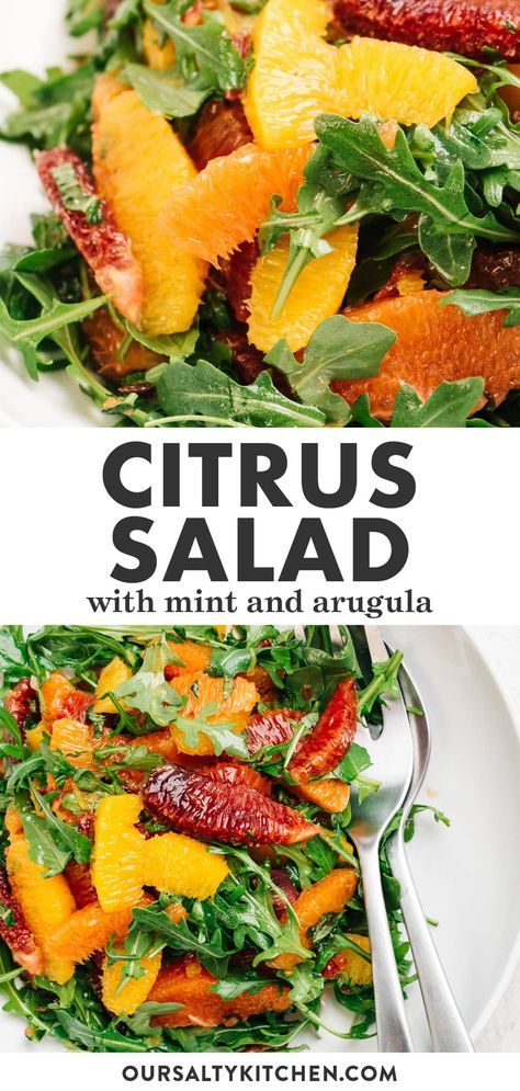 Winter Citrus Salad, Tossed Salad Recipes, Citrus Breakfast, Salad Citrus, Citrus Salad Recipes, Breakfast Salads, Vibrant Salad, Winter Produce, Salad With Mint