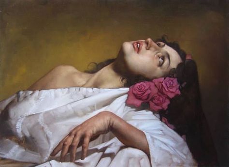 Santa Rosalia, 2012 Roberto Ferri (1978-) @robertoferri_italianpainter Female Hysteria, Art Classique, Caravaggio, Blogger Girl, Lose My Mind, Just Girly Things, Pretty Words, The Words, Mood Pics